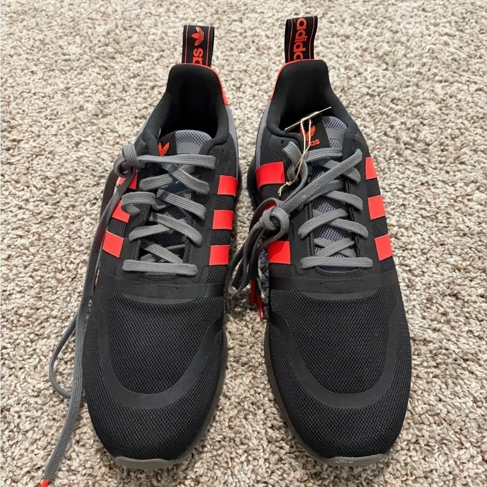 Adidas Black and Red Athletic Shoes